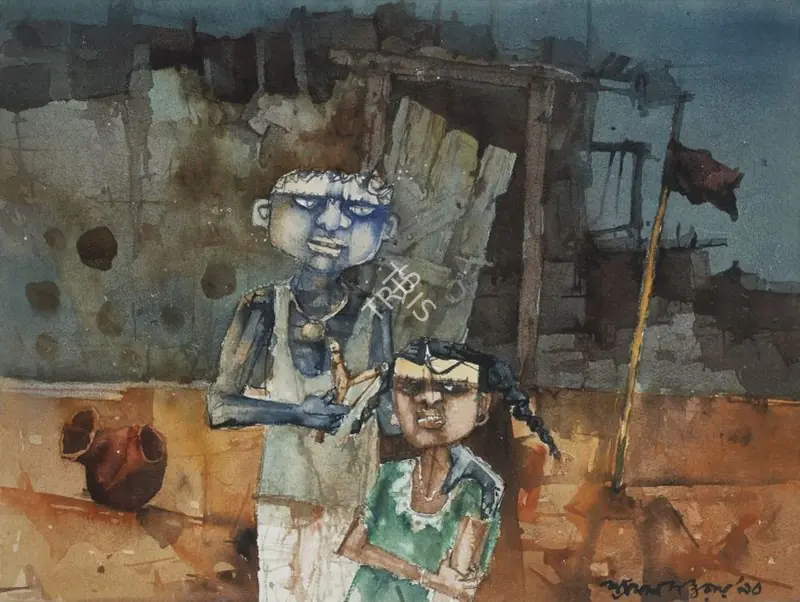 Ray, Shyamal Dutta (Artist). Untitled, 1990 | Painting