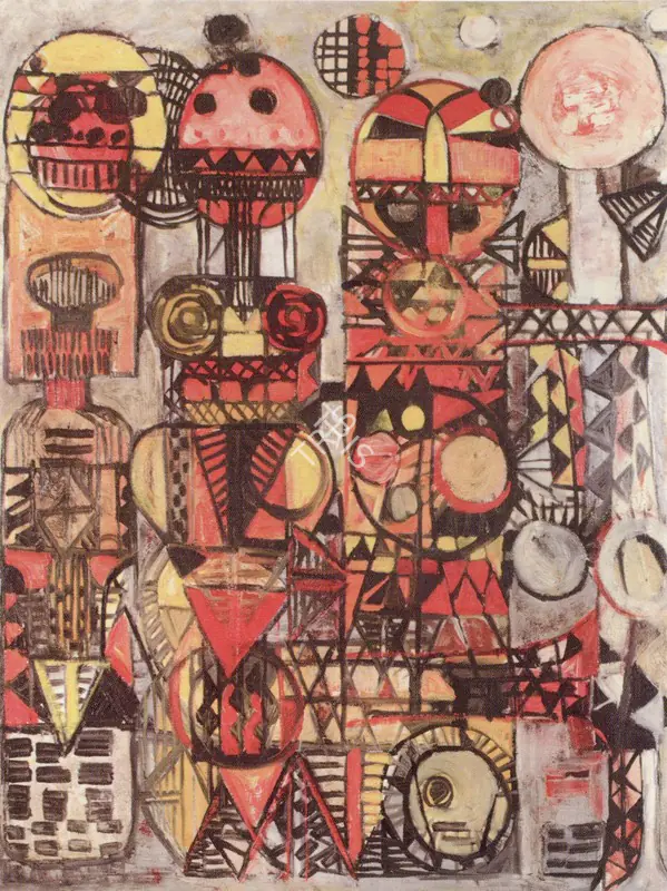 Chandra, Avinash (Artist). Moon in the Pink, 1960 | Painting