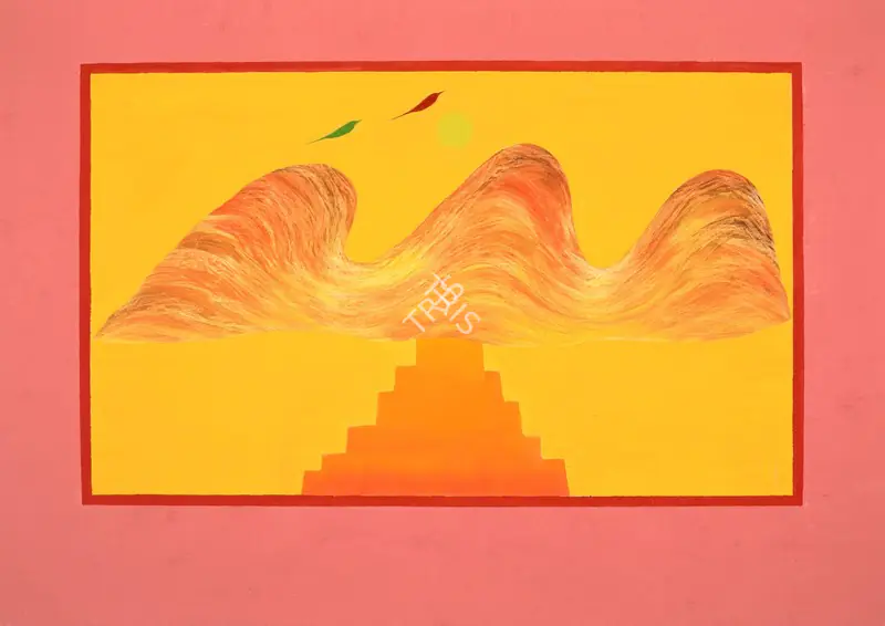 Swaminathan, J. (Artist). Untitled (Bird, Tree and Mountain Series). Oil on canvas, 1979 | Painting | EconomicsArt | 00872601