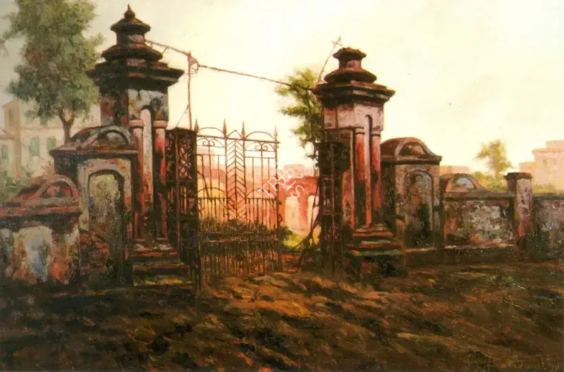 Bhattacharya, Sanjay (Artist). The Gate, 1997 | Painting