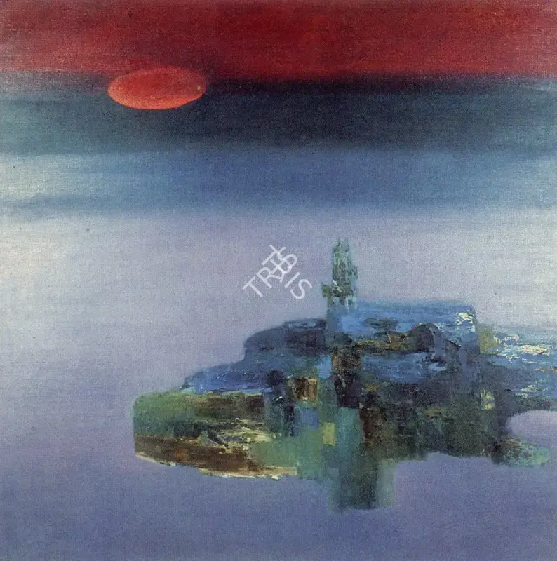Sadwelkar, Baburao (Artist). Cosmic Station II, 1973 | Painting