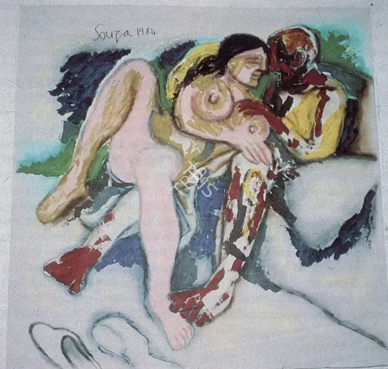 Souza, F.N. (Artist). Love in the Afternoon. I.M Medium, 1984 | Marg, September 1985 | Painting | FineArts | 00675049