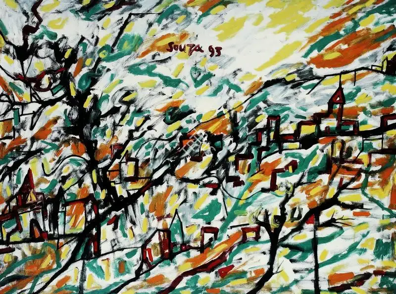 Souza, F.N. (Artist). Landscape, 1993 | Painting