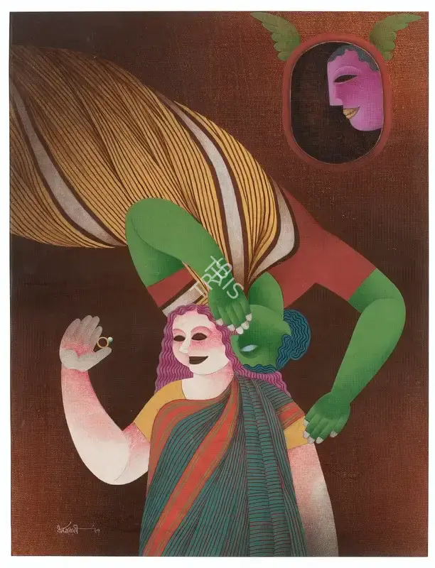 Dasgupta, Dharmanarayan (Artist). Untitled. Acrylic on paper, 1987 | Painting  | 00867611