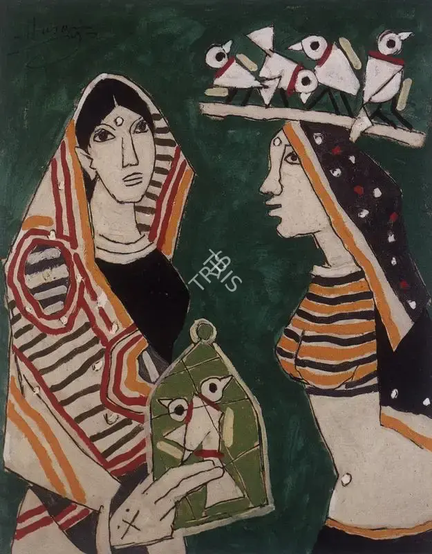 Husain, M.F. (Artist). The Birdseller, 1980 | Painting