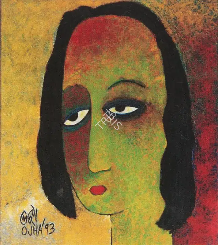 Ojha, Ratnakar (Artist). Untitled. Acrylic and oil on paper, n.d. | Painting | FineArts | 00372075