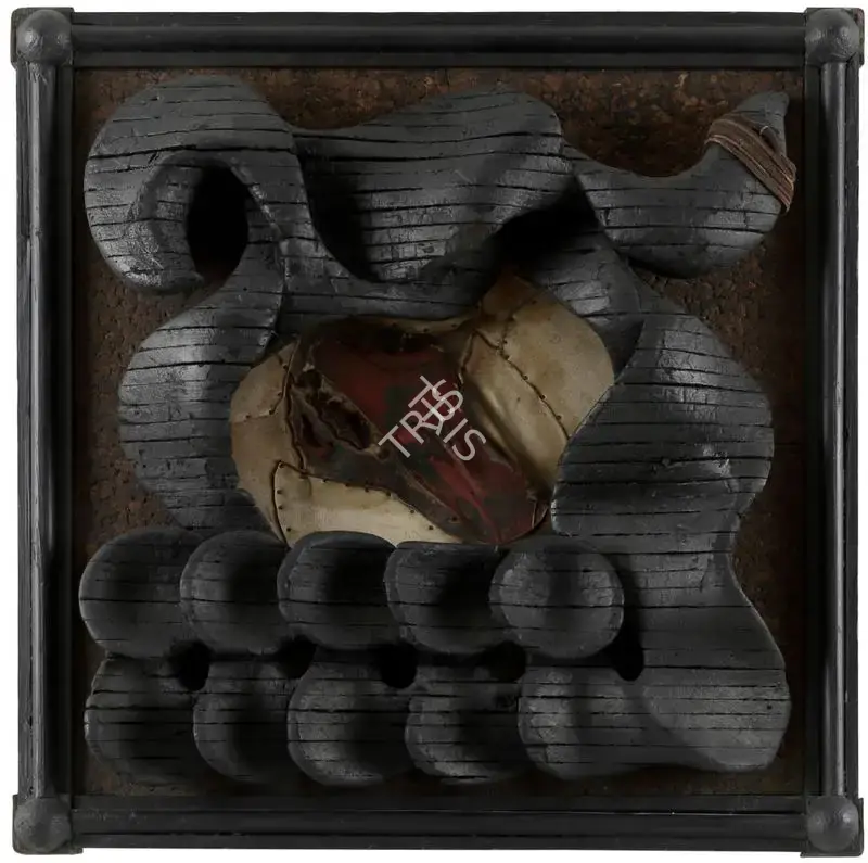 Gujral, Satish (Artist). Ganesh. Wood, leather and nail on board, 1989 | Sculpture | FineArts | 00339585