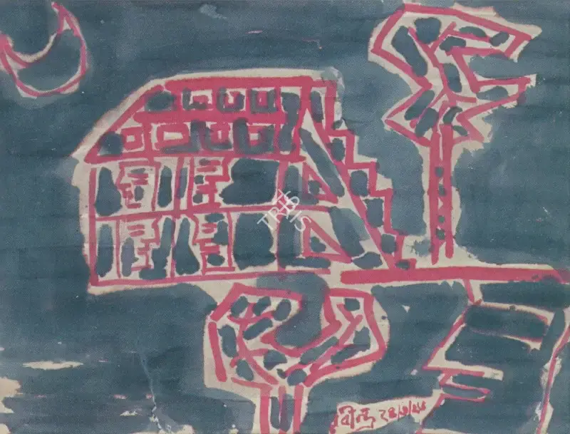 Tagore, Rabindranath (Artist). Lunar Series. Coloured inks on paper, n.d. | Painting  | 00877624