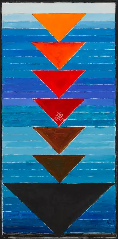 Raza, S.H. (Artist). Ras Tribhuj, 2013 | Painting