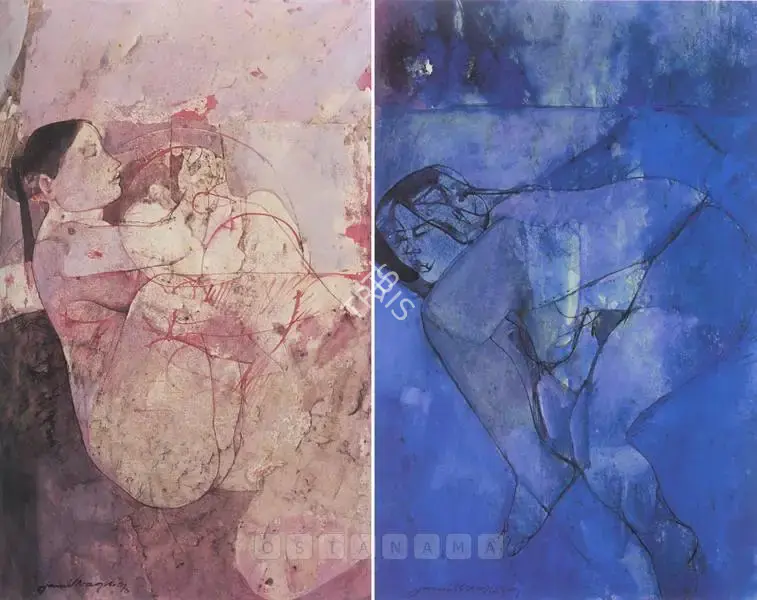 Naqsh, Jamil (Artist). Female Nude, 1990 | Painting
