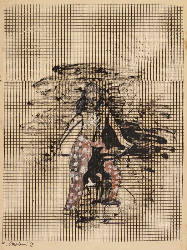 Malani, Nalini (Artist). Untitled (Figure), 1993 | Painting