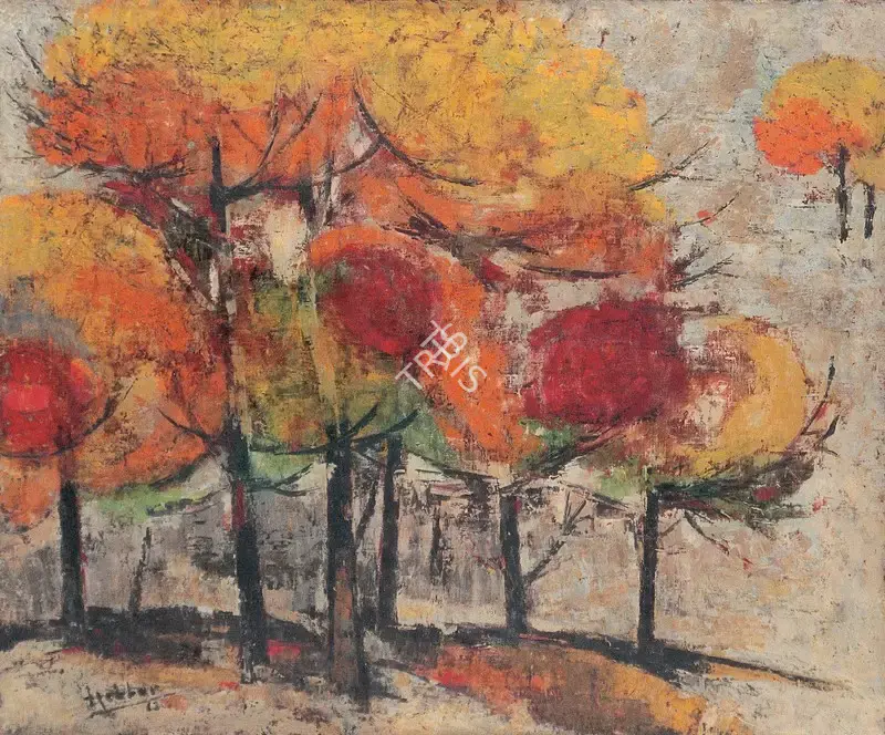 Hebbar, K.K. (Artist). Untitled (Spring). Oil on canvas, 1963 | Painting  | 00879859