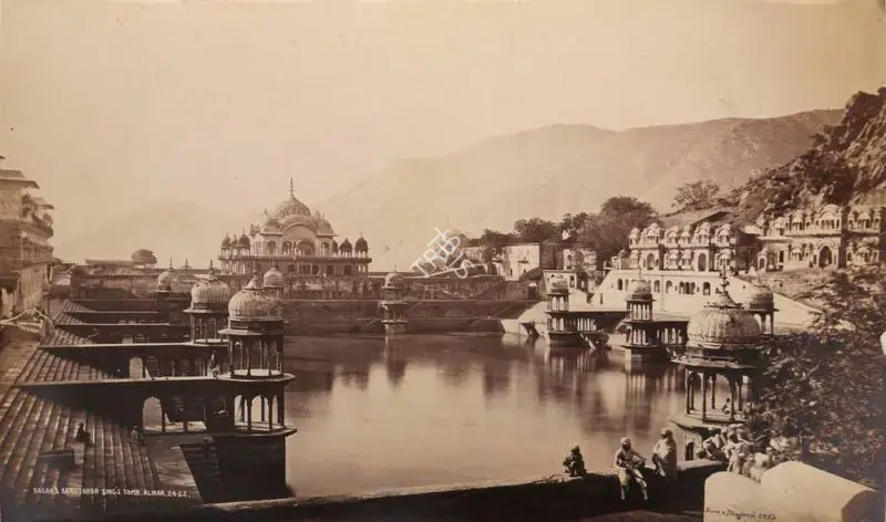 Studio Bourne & Shepherd (Photographic Studio). Sagar & Bakhtawar Singh's Tomb. Alwar. Albumen print pasted on mount, 1872-73 | Antiquarian Photograph | Photography | 00116169
