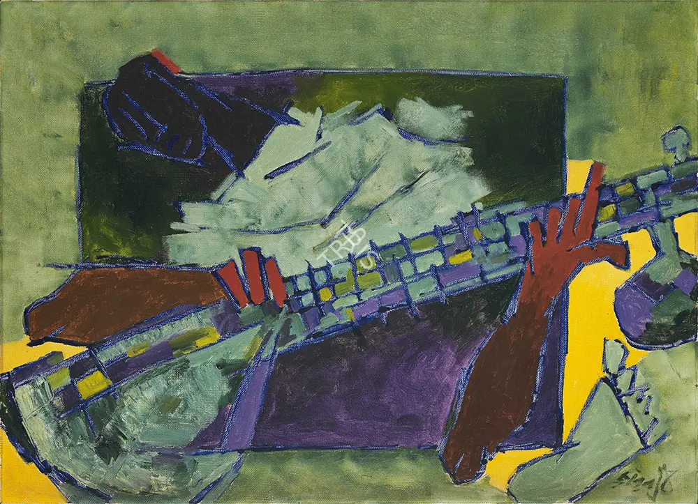 Husain, M.F. (Artist). Green Song, c.1970 | Painting