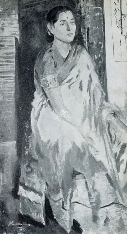 Palsikar, Shankar (Artist). A Portrait. Oil, 1954 | Marg, March 1954 | Painting | FineArts | 00674015