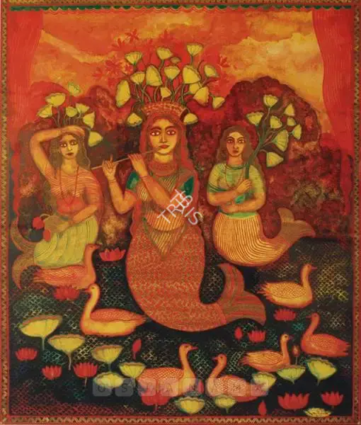 Burman, Jayshri (Artist). The Mermaid, 2001 | Painting