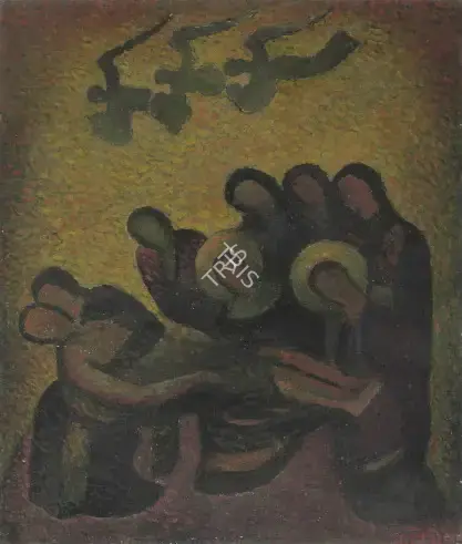 Roy, Jamini (Artist). Untitled (Lamentation), n.d. | Painting