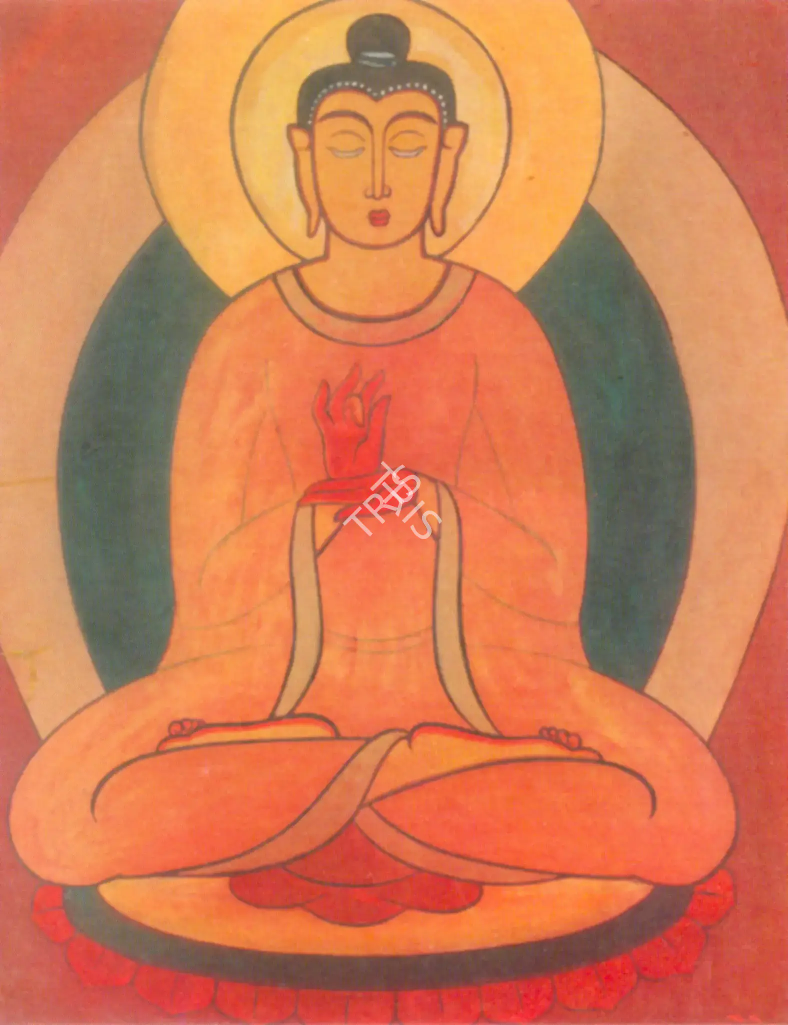 Roy, Jamini (Artist). Seated Buddha, n.d. | Painting