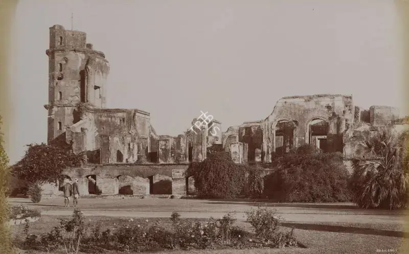 Bourne, Samuel (Photographer). The Residency, Lucknow - From the album 'India Ceylon and Egypt 1901-1902'. Albumen Print pasted on mount, c.1865-1866 | Antiquarian Photograph | Photography | 00115488