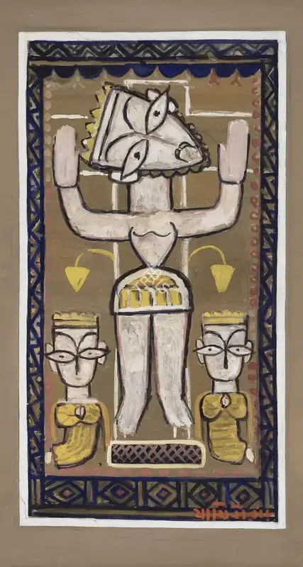 Roy, Jamini (Artist). Untitled (Crucifixion), n.d. | Painting