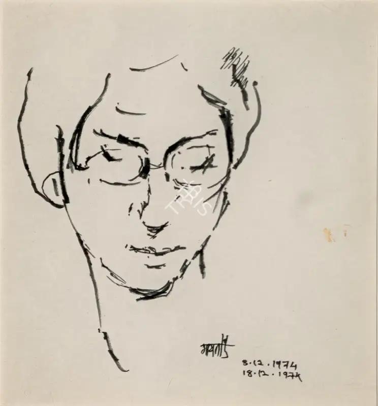 Gaitonde, V.S. (Artist). Portrait, 1974 | Drawing