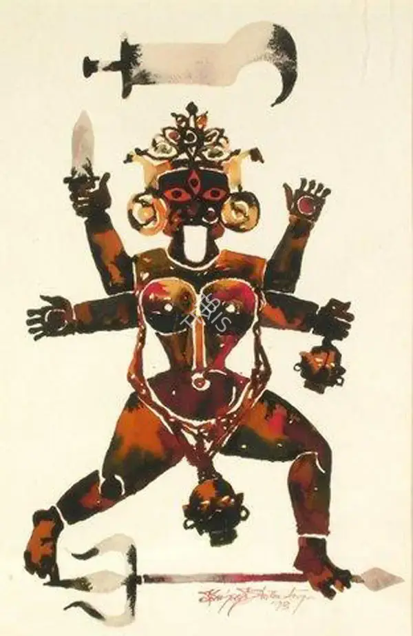Bhattacharya, Sanjay (Artist). Untitled. Watercolour on paper, 1993 | Painting | FineArts | 00644896