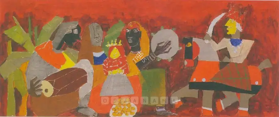 Husain, M.F. (Artist). Procession, n.d. | Painting