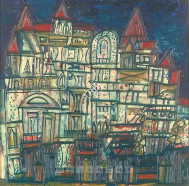 Souza, F.N. (Artist). Small Landscape, 1961 | Painting