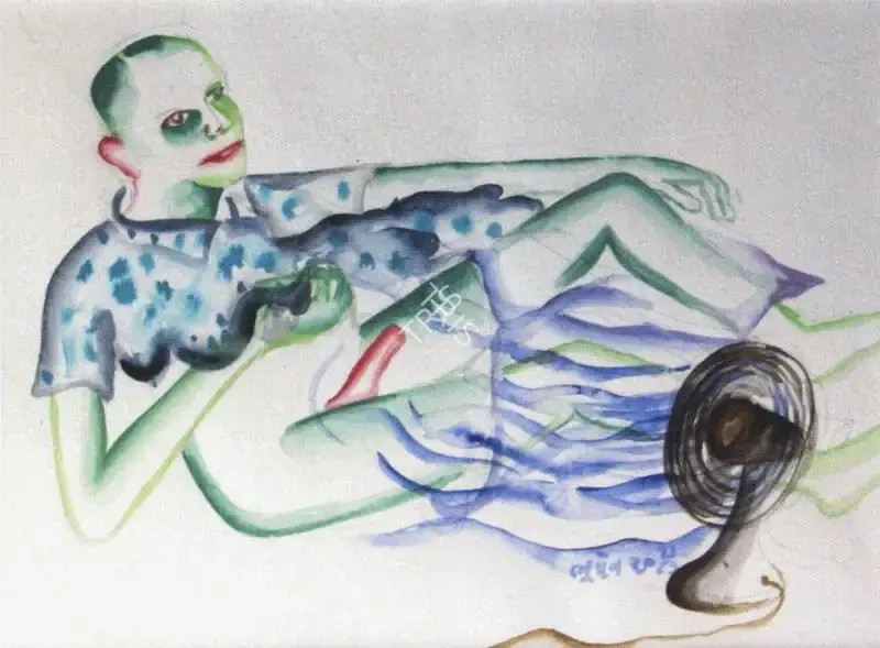 Khakhar, Bhupen P. (Artist). Cooling Off, 1987 | Painting