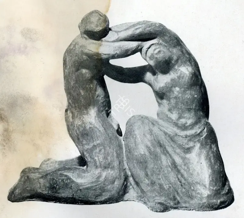 Dagupta, Prodosh (Artist). Devil and Dame. Cement, n.d. | Marg, October 1953 | Sculpture | FineArts | 00674718