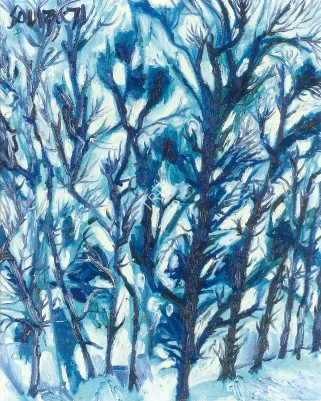 Souza, F.N. (Artist). Winter Trees in Central Park, 1971 | Painting