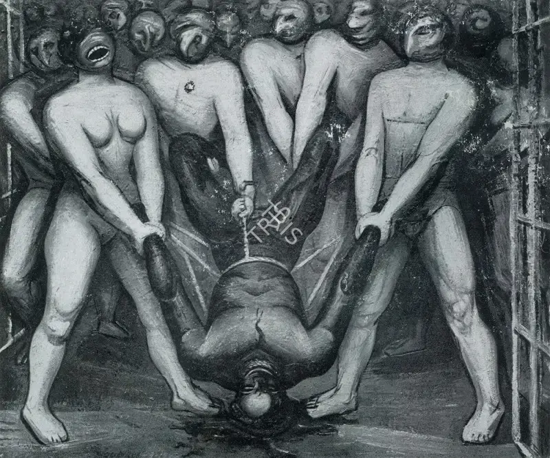 Siqueiros, David Alfaro (Artist). Cain in the United States, n.d. | Graphic Art