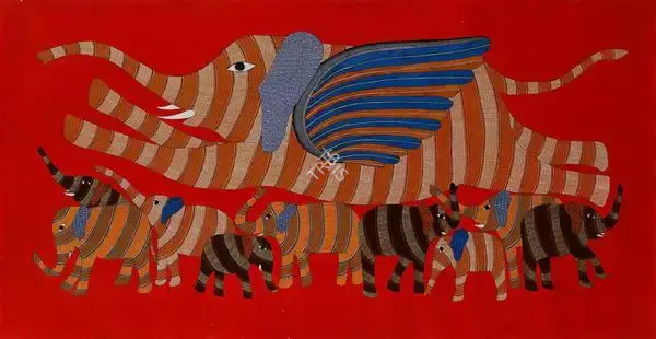 Shyam, Rajendra Kumar (Artist). Untitled (Gond Art). Acrylic on canvas, n.d. | Painting  | 00867222