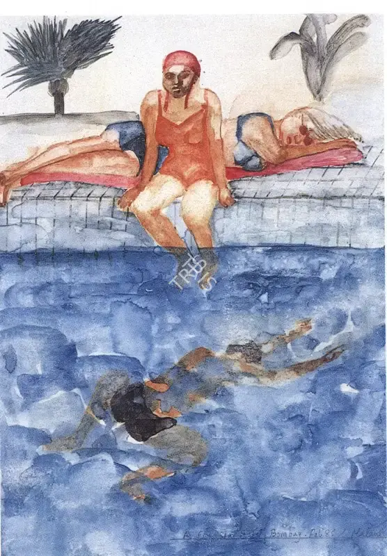Malani, Nalini (Artist). A Fiive Star Hotel, Bombay. Oil on canvas, 1985 | Painting  | 00876864