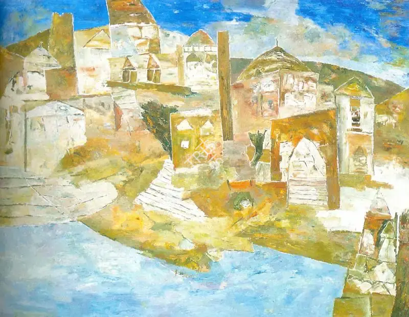 Ramkumar (Artist). Varanasi, 2001 | Painting