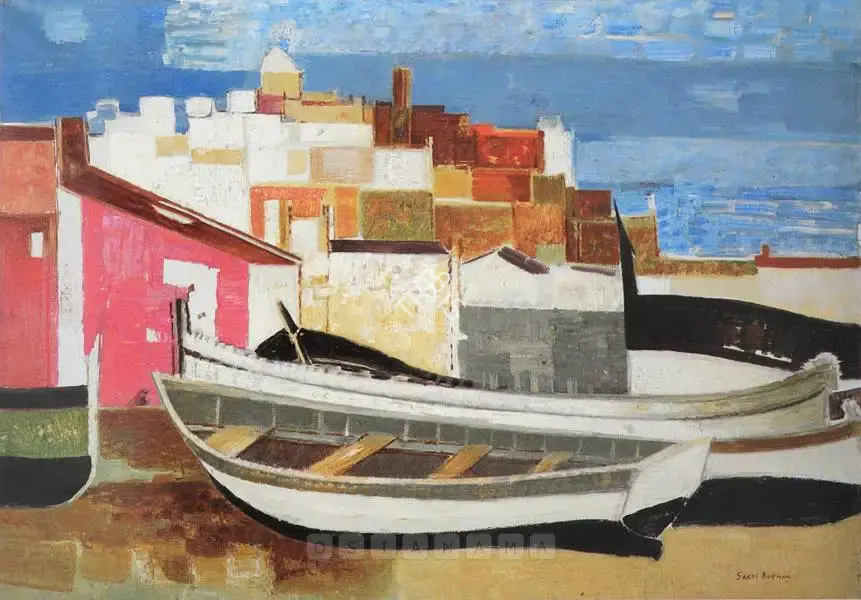 Burman, Sakti (Artist). Untitled. Oil on canvas, c.1960s | Painting | FineArts | 00897987