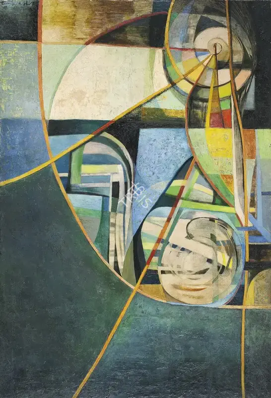 Bhattacharjee, Bikash (Artist). Untitled. Oil on canvas, 1964 | Painting | FineArts | 00331324