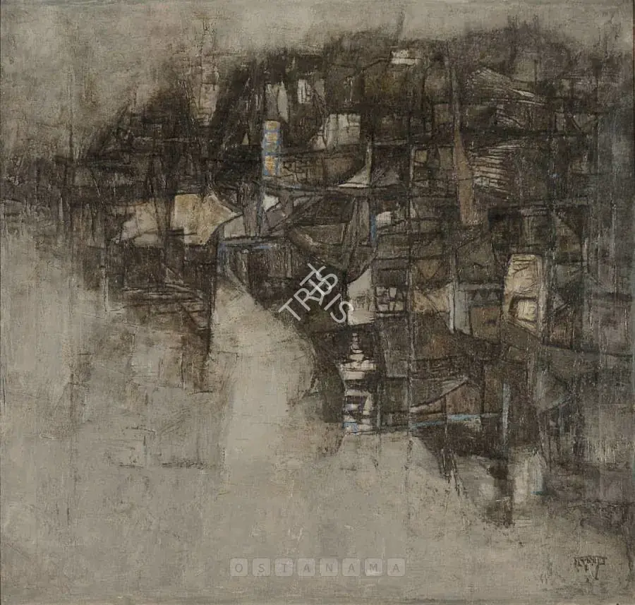 Ramkumar (Artist). Untitled (Benaras). Oil on canvas, c.1960 | Painting | FineArts | 00645631