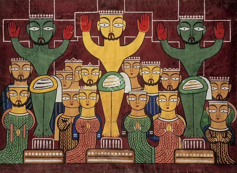 Roy, Jamini (Artist). Crucifixion, mid 1940s | Painting