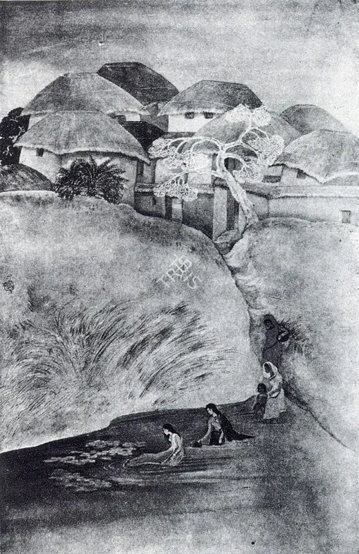 Chakravorty, Ramendranath (Artist). The Lake. Wash, n.d. | Marg, 1990 | Painting | FineArts | 00675109