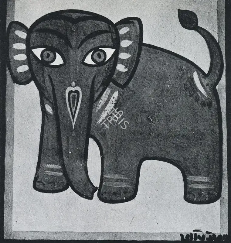 Roy, Jamini (Artist). The Elephant, n.d. | Painting