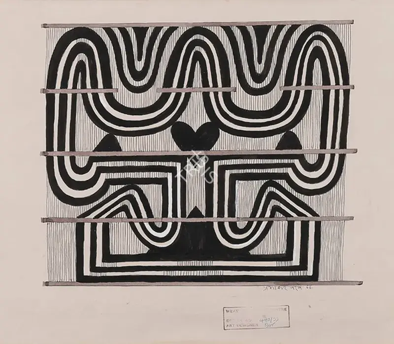 Barwe, Prabhakar (Artist). Untitled. Gouache, pen and ink on paper, 1966 | Painting | FineArts | 00331624