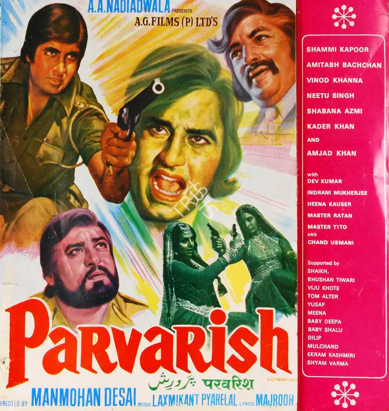 Nadiadwala, A.A. (Producer), Parvarish, 1977 | Song-Synopsis Booklet | CinemaEducation | 00779781
