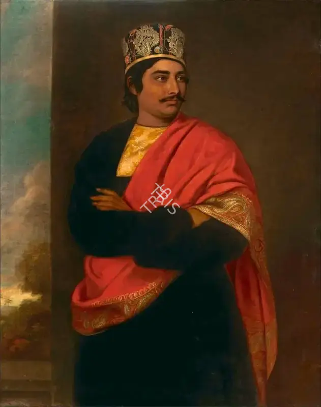 Hudson, Benjamin (Artist). Portrait of Raja Iswar Chandra Sinha, n.d. | Painting