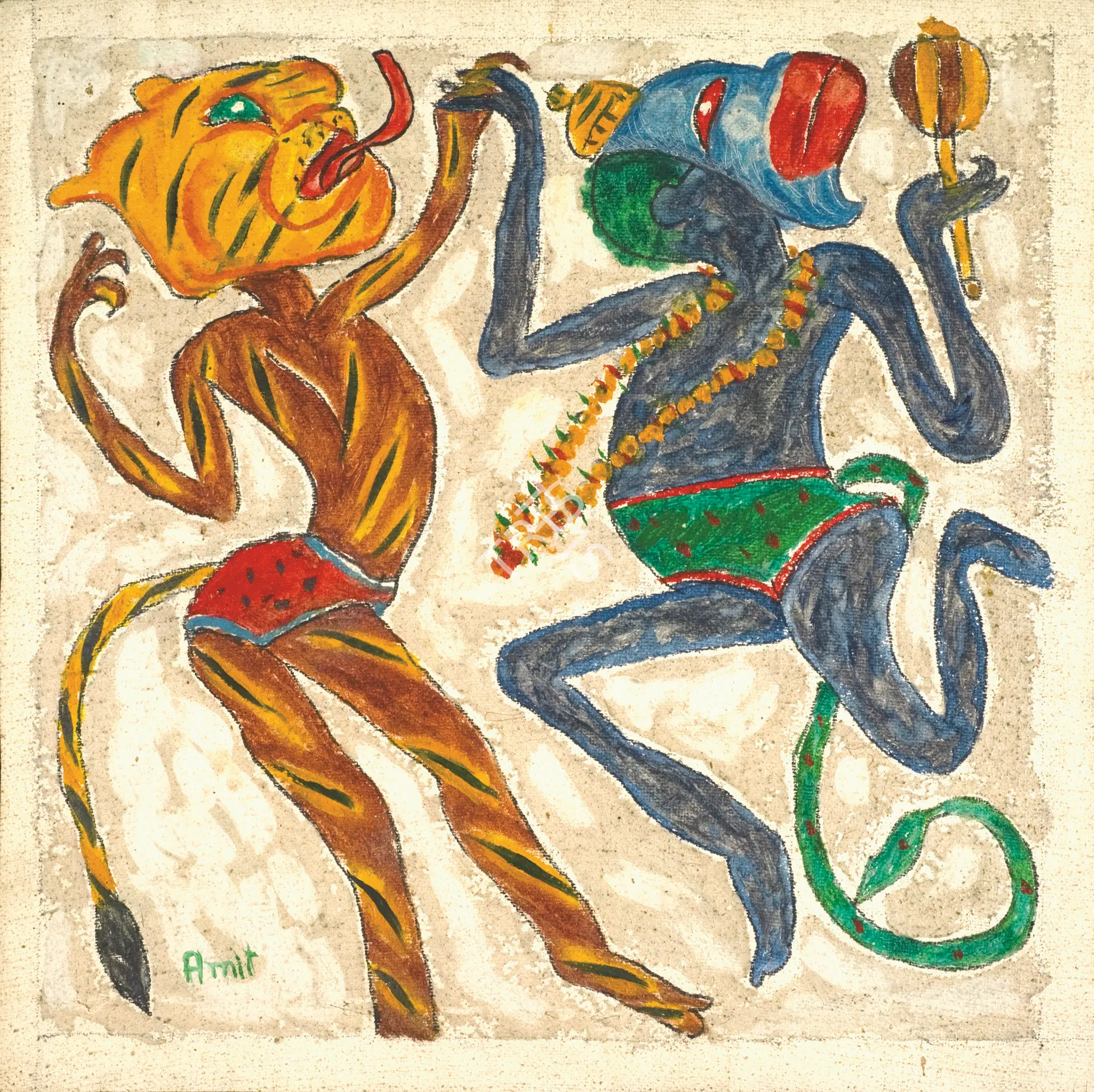 Ambalal, Amit (Artist). Communal Harmony - The Only Solution, 1990 | Painting