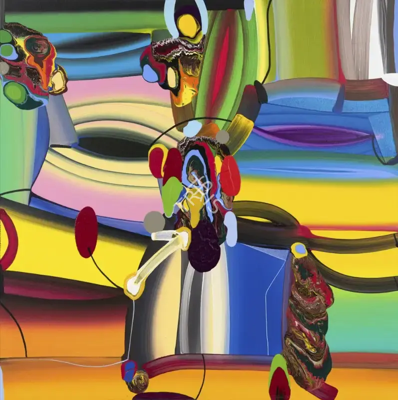 Krishnamachari, Bose (Artist). Stretched Bodies 23. Acrylic on canvas, 2007 | Painting | EconomicsArt | 00872081