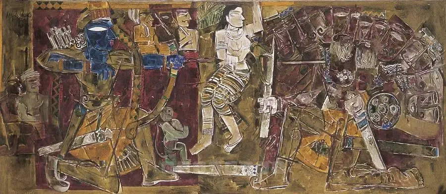 Alphonso (Artist). Ramayana. Oil on canvas, 1970 | Painting | FineArts | 00600807