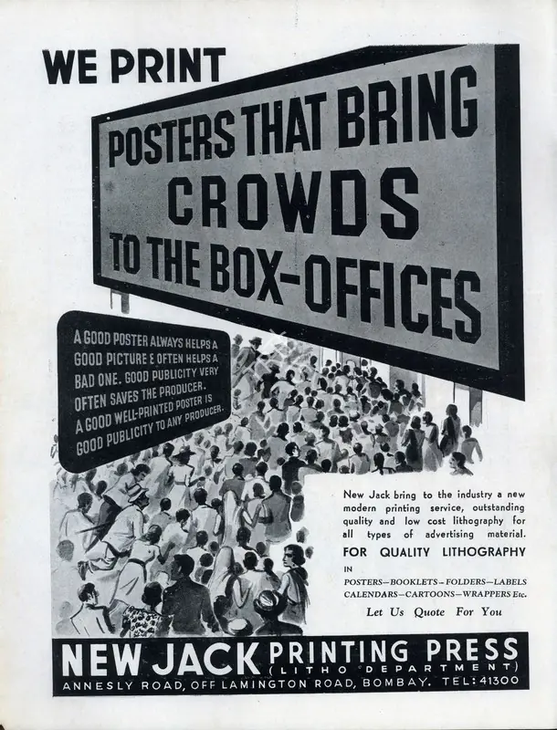 New Jack Printing Press (Advertiser). Posters that bring crowds to the Box-Offices, October 1942 | Advertisement