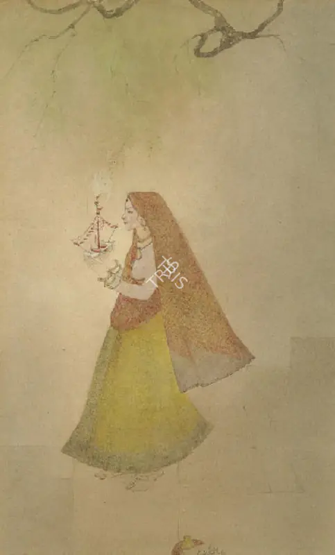 Tagore, Abanindranath (Artist). At the Ganges. Watercolour on paper, 1921 | Painting | FineArts | 00575299