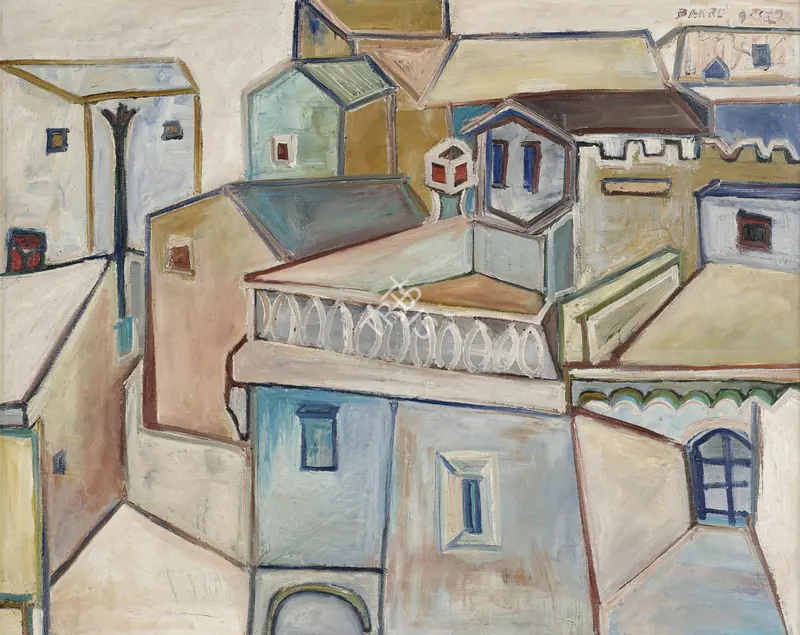 Bakre, S.K. (Artist). Untitled (Landscape), 1962 | Painting
